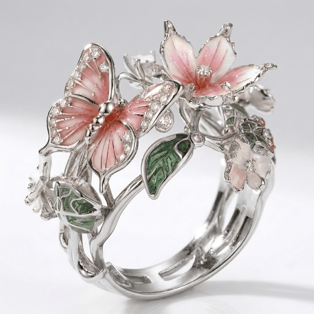 Silver Butterfly Dreamer Ring