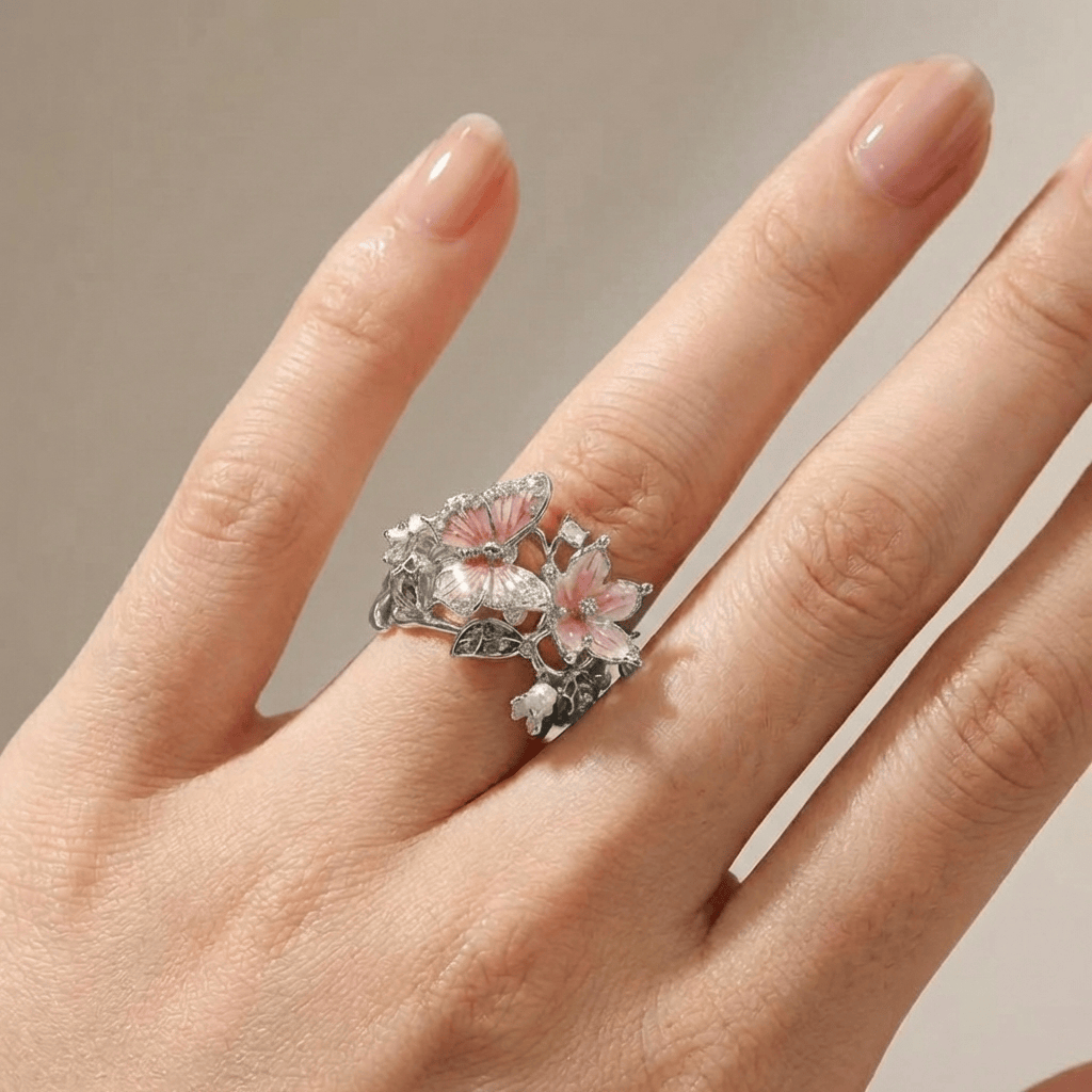 Silver Butterfly Dreamer Ring
