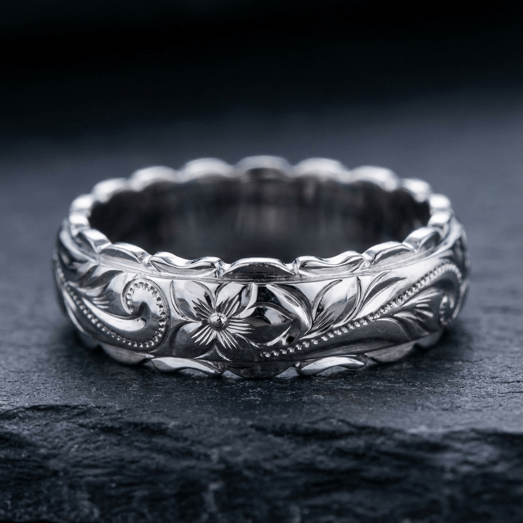 Vintage Floral Band Ring