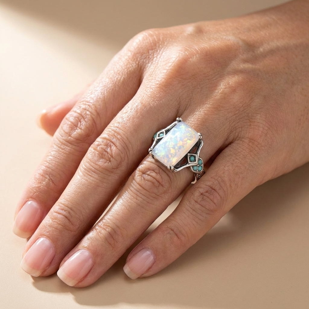 Aurora Radiant Opal Ring