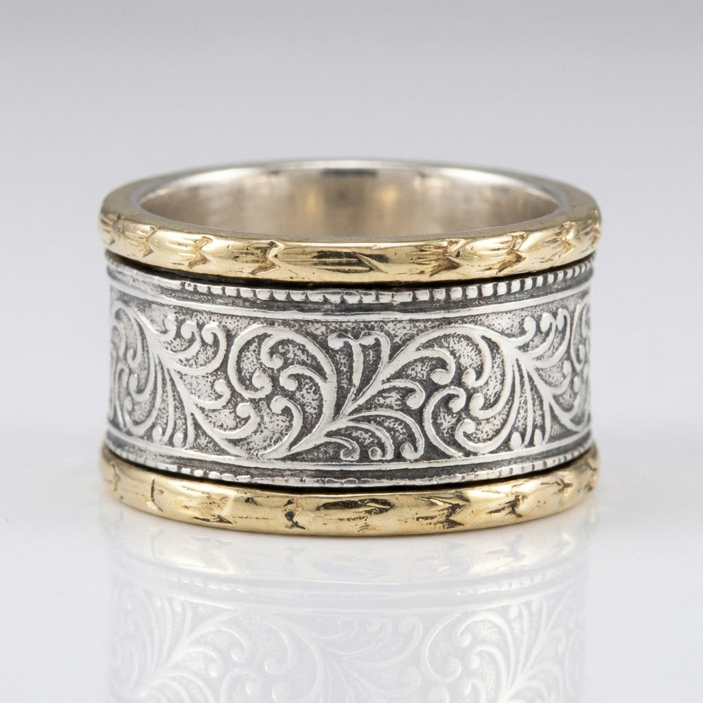 Retro Ornate Band Ring