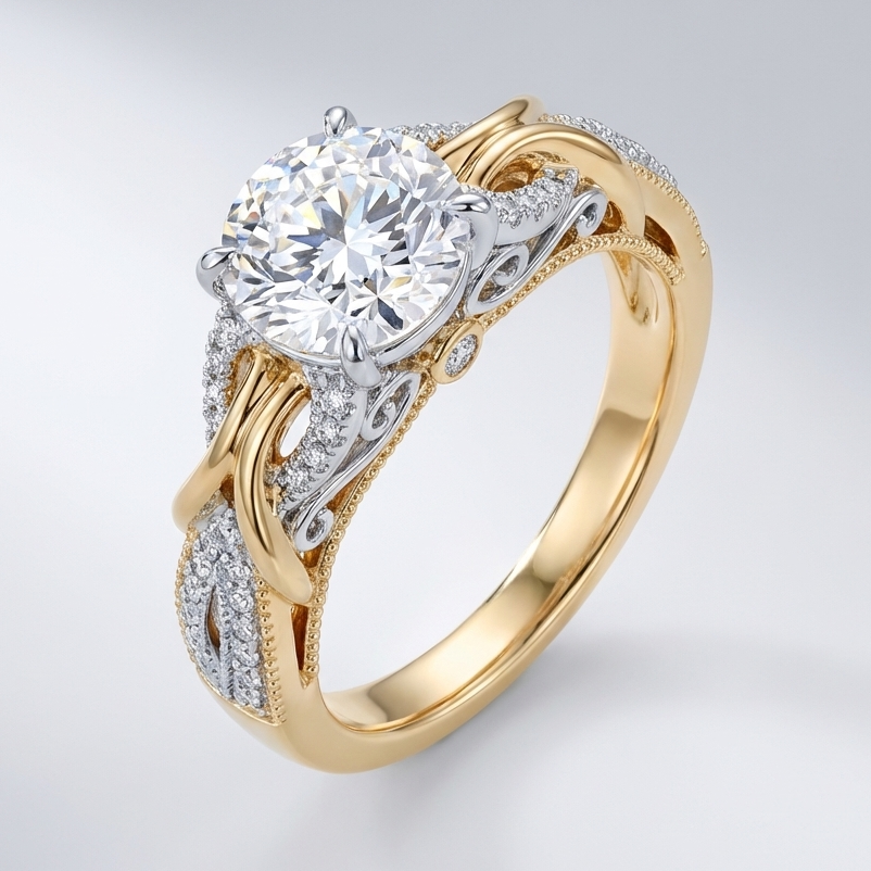 Aurelian Zirconia Gold Ring