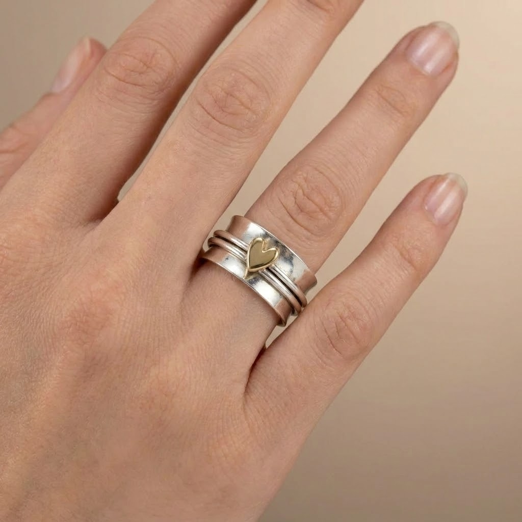 Antique Heart Band Ring