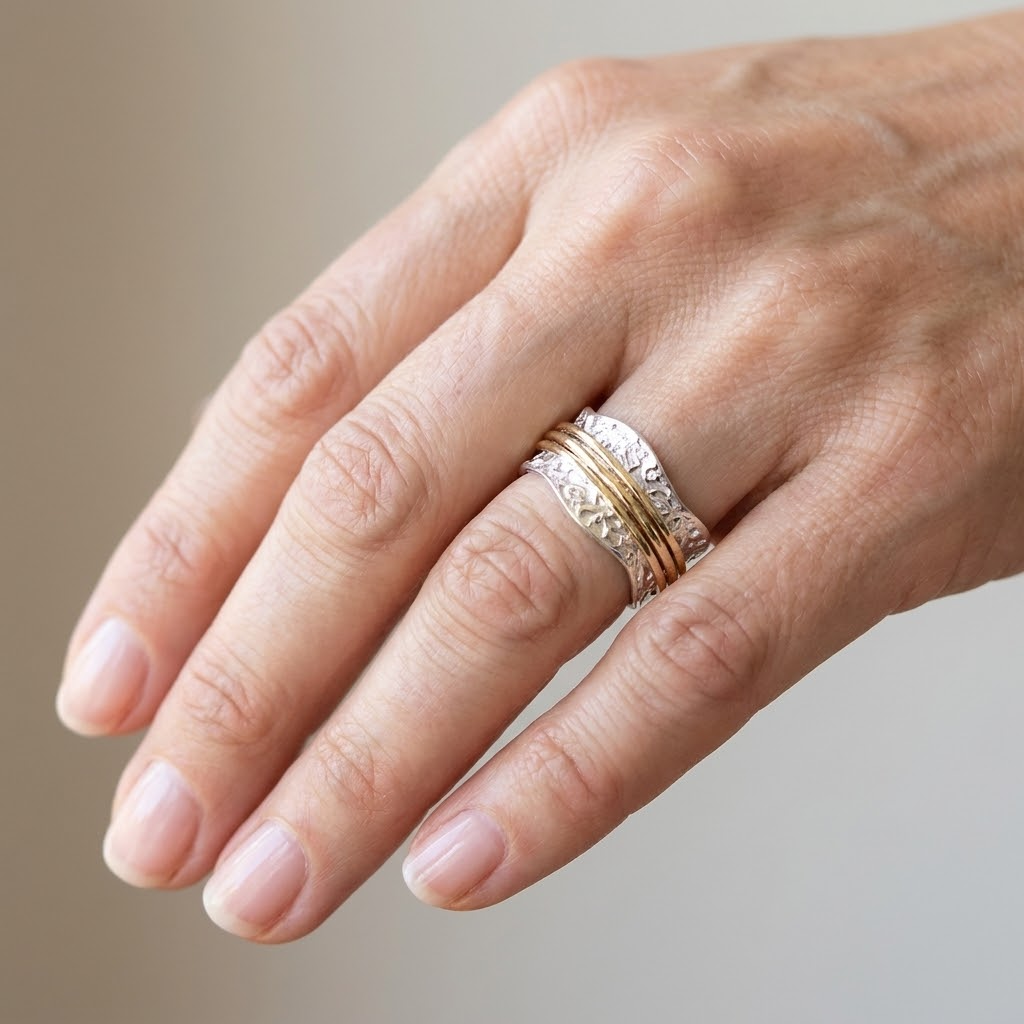 Vintage Two Tone Spinner Ring