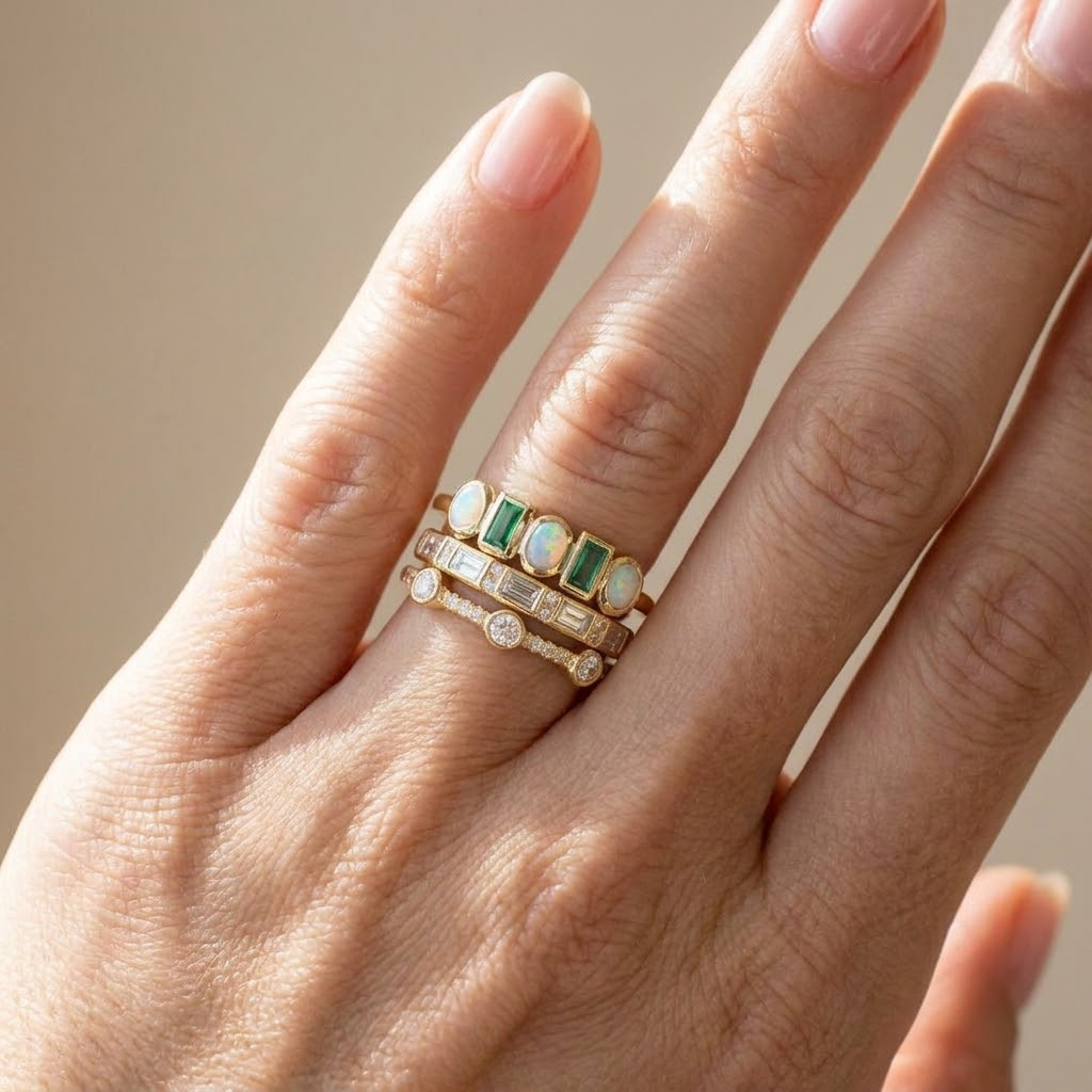 Multi Stone Zirconia Stack Ring