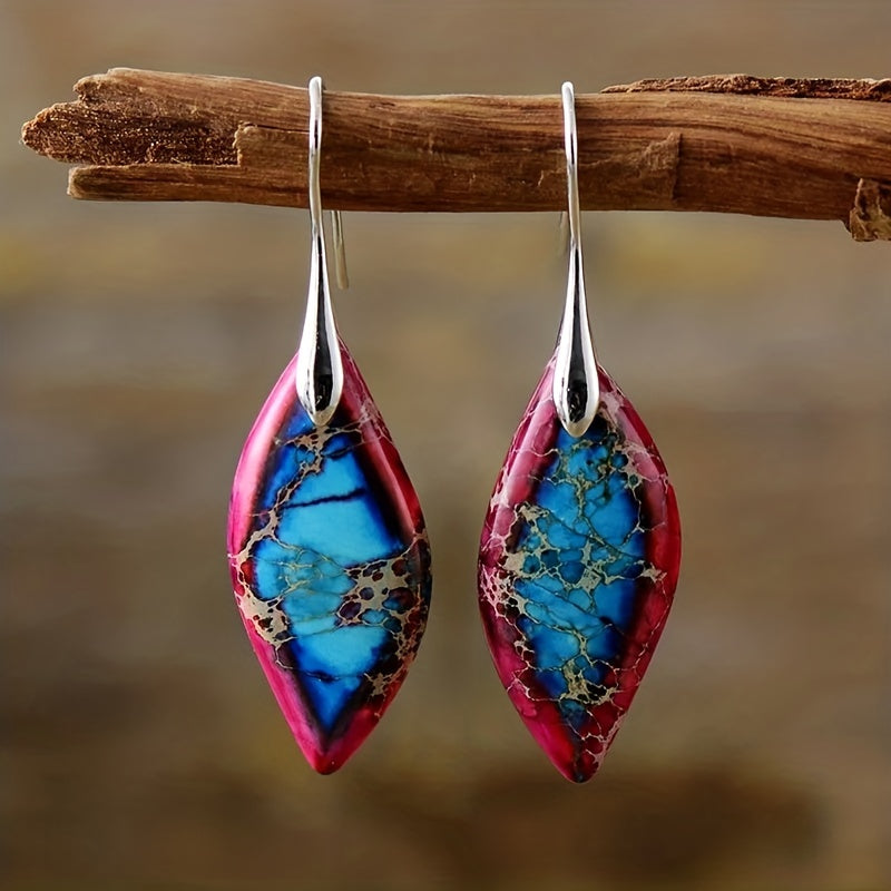 Boho Ornaments Silver Dangle Earrings