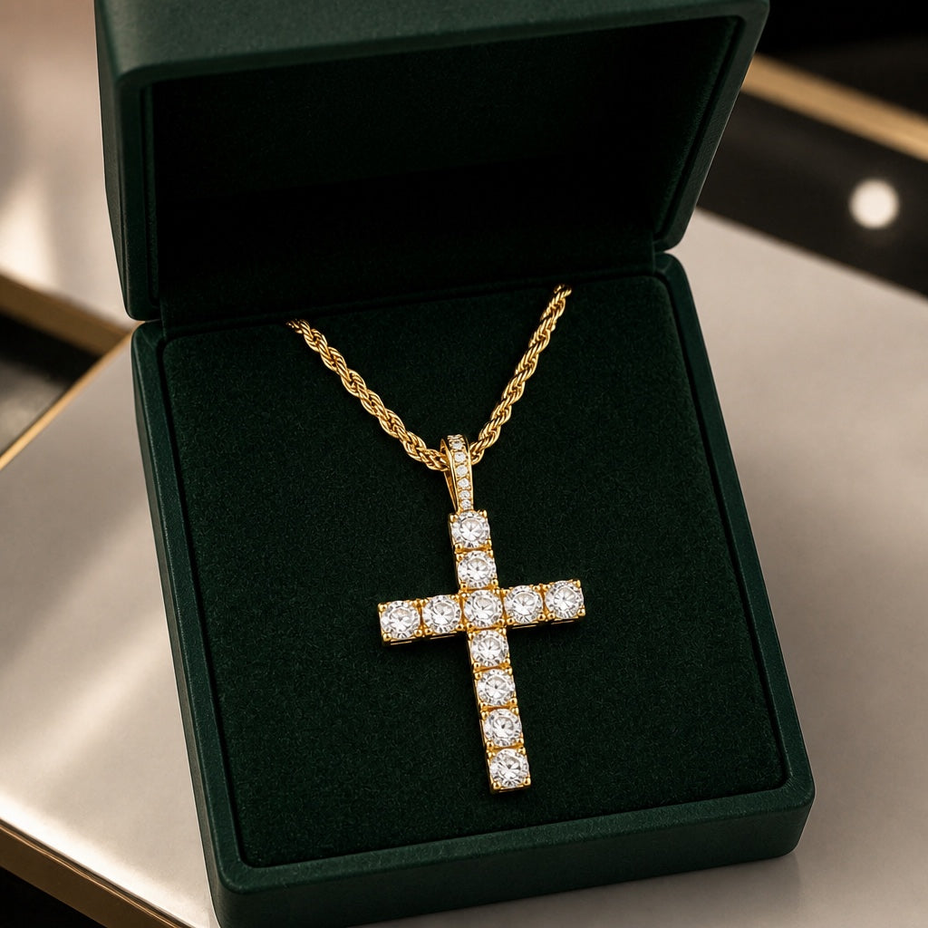 Classic Diamond Cross Necklace