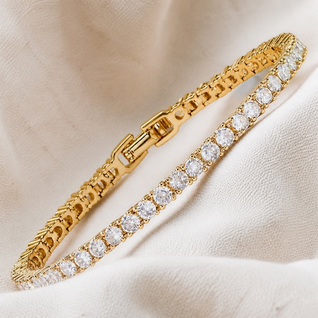 Tennis Eternity Gold Bracelet