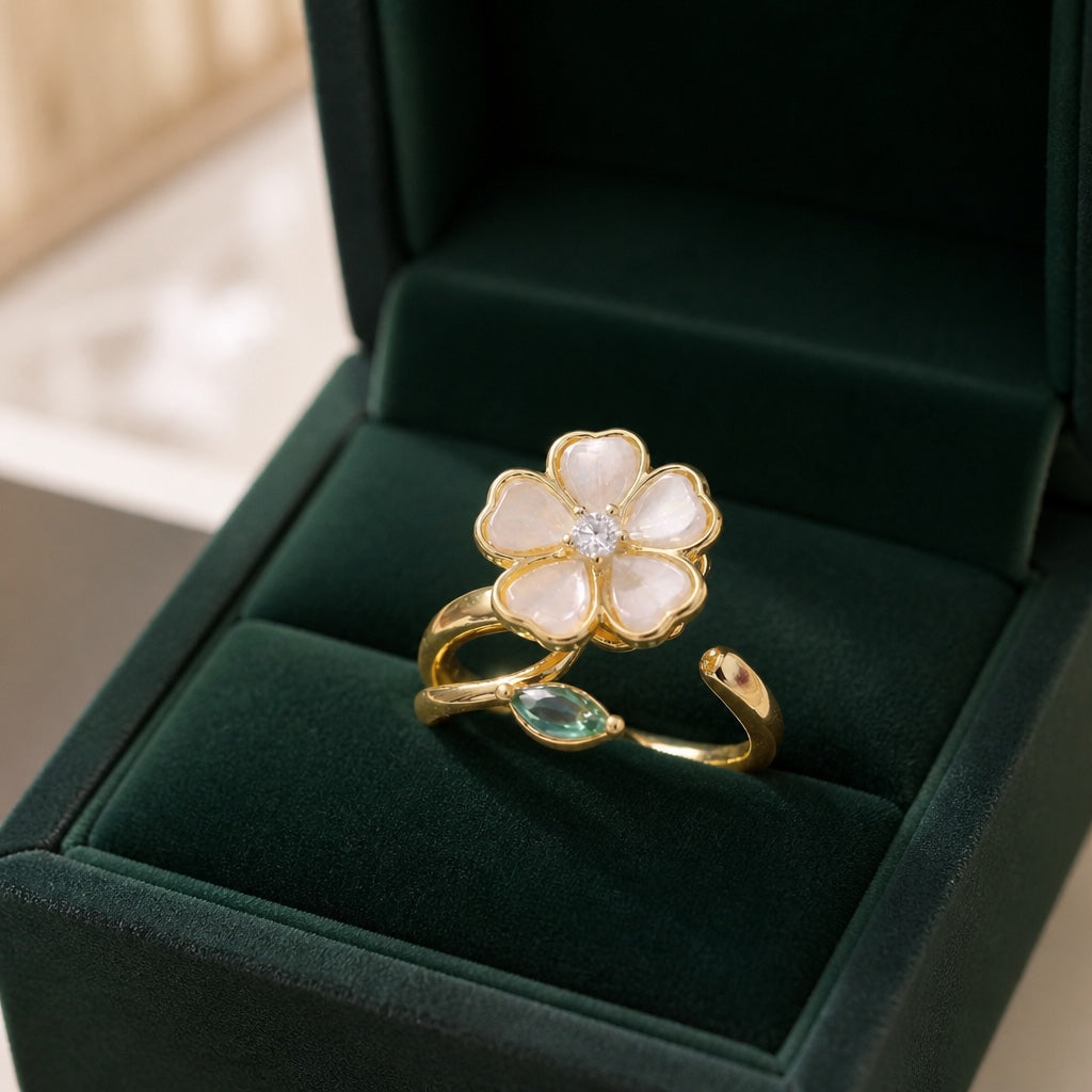 Leaf Floral Motion Ring