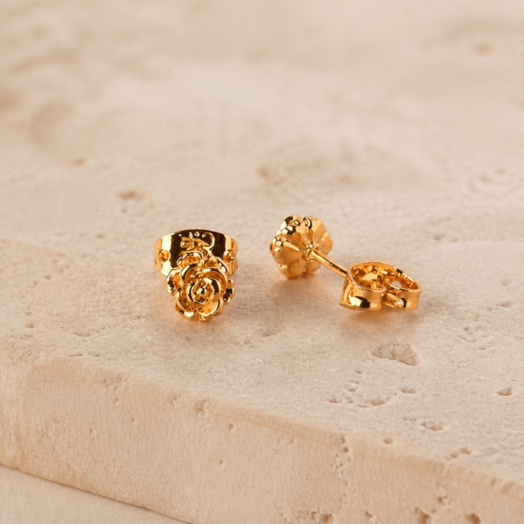 Classic Minimalist Rose Earrings