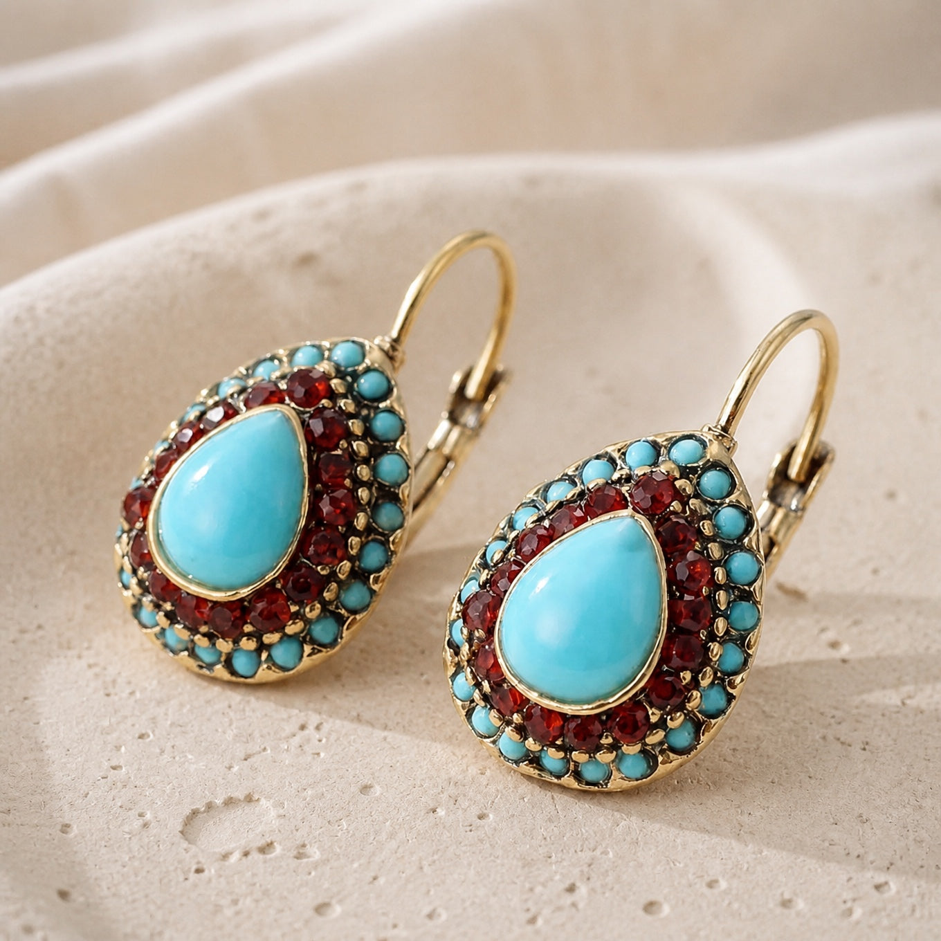 Vintage Crystal Teardrop Earrings