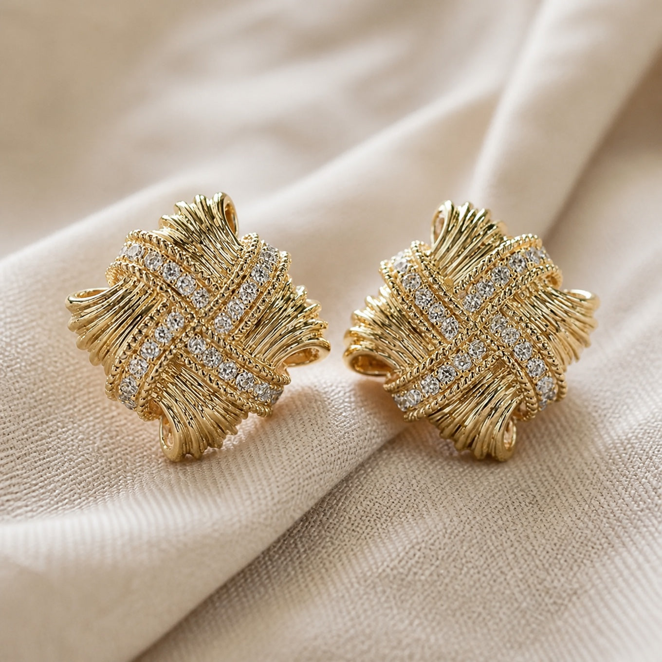 Delicate Cross Weave Earrings
