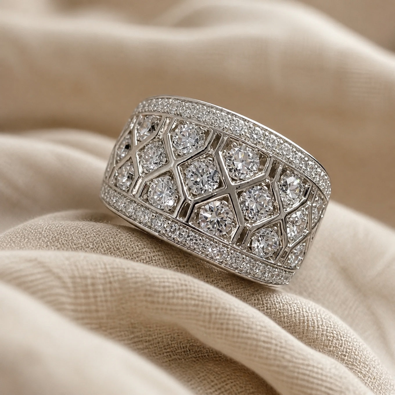 Exquisite Cubic Zirconia Statement Ring