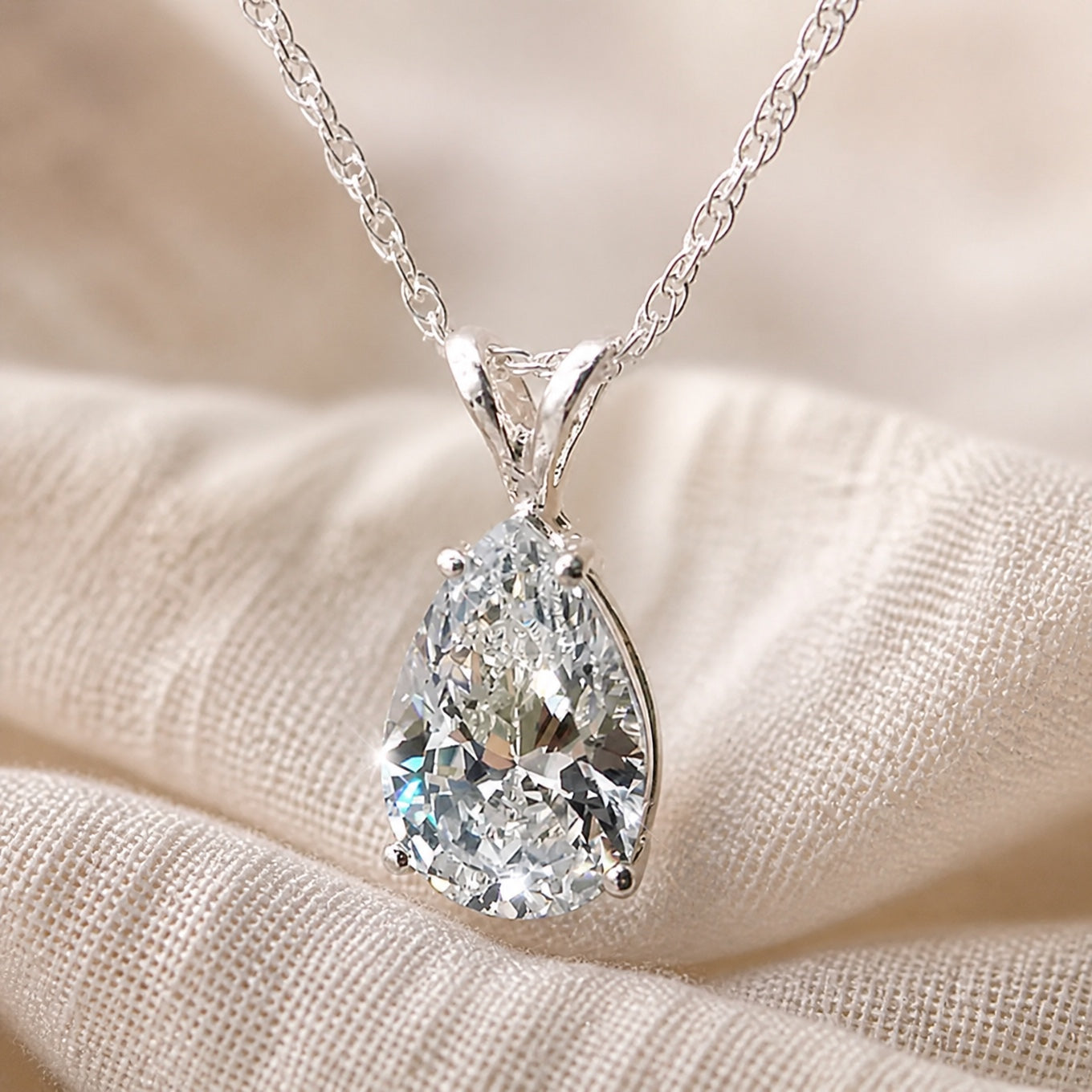 Classic Drop Zirconia Necklace
