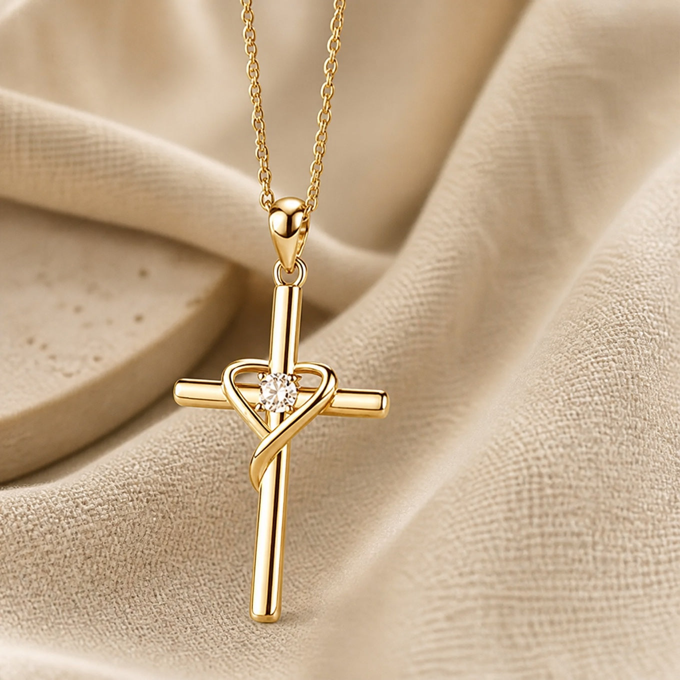 Radiant Delicate Cross Necklace