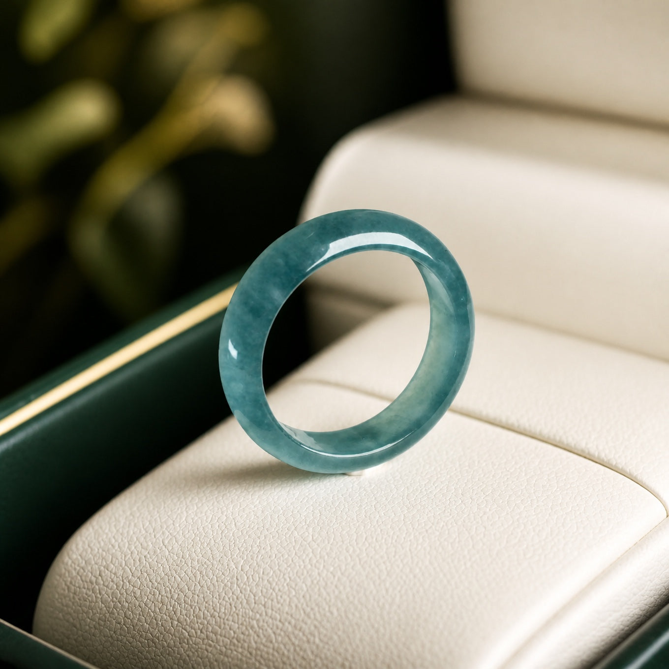 Polished Myanmar Jadeite Ring