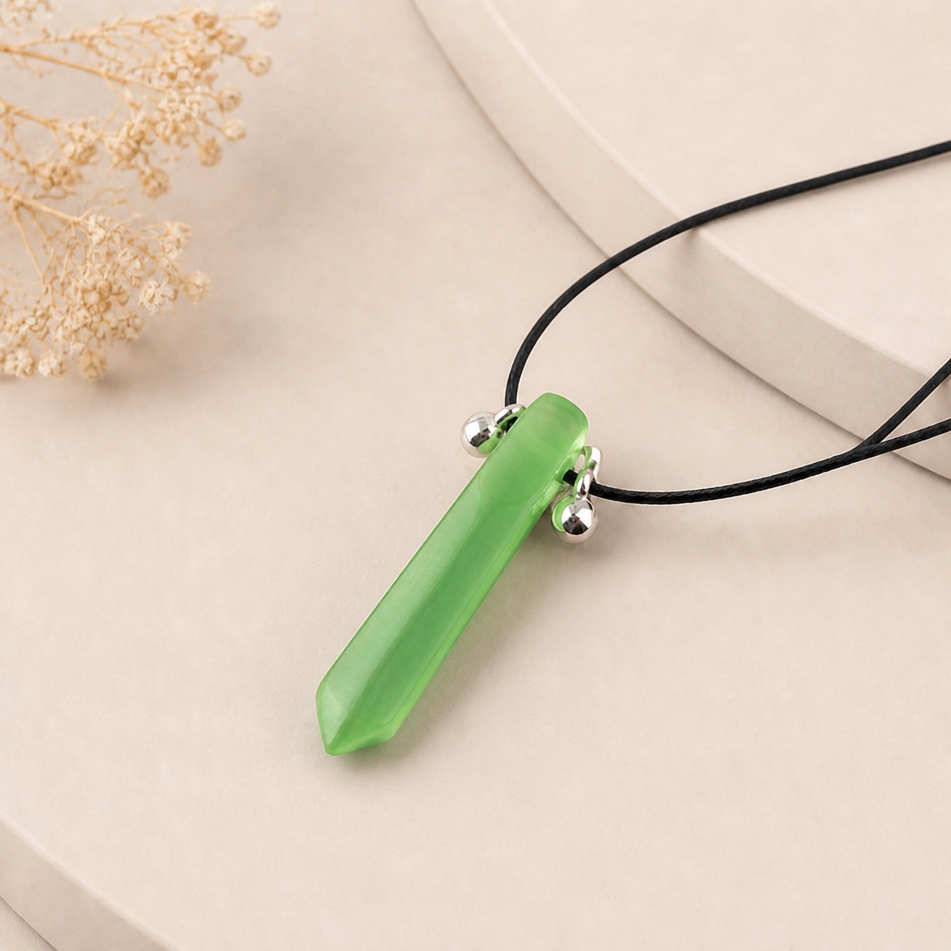 Minimalist Jade Point Pendant Necklace