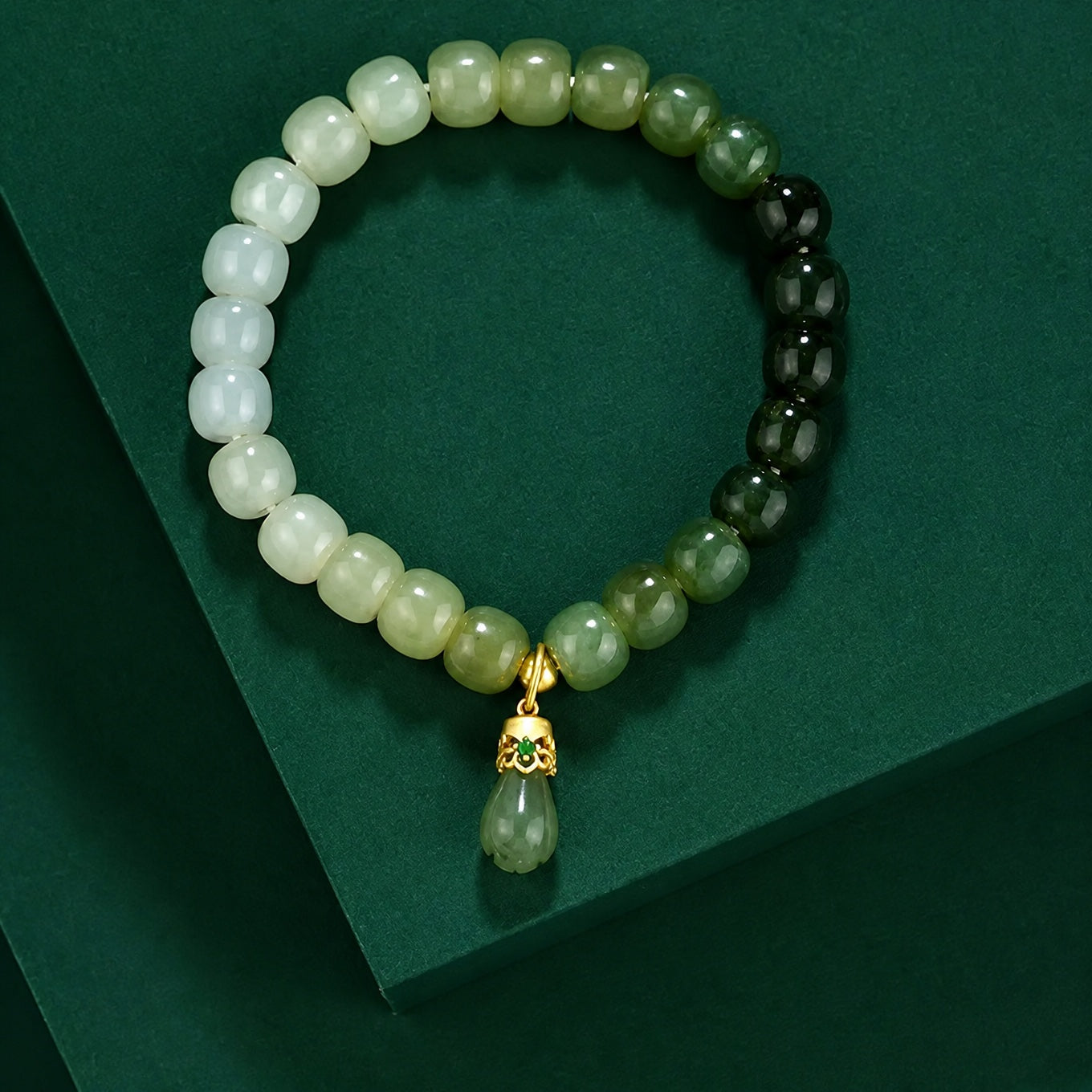 Exquisite Jade Tourmaline Beaded Bracelet