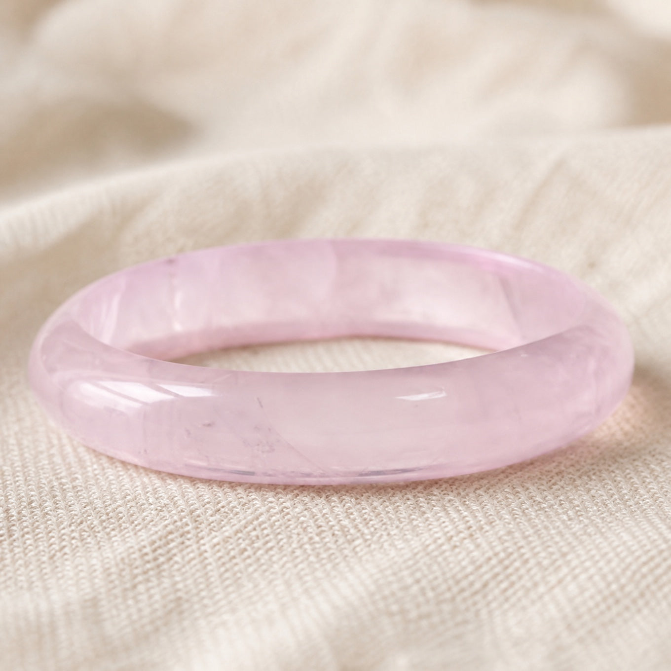 Polished Pink Jade Bangle