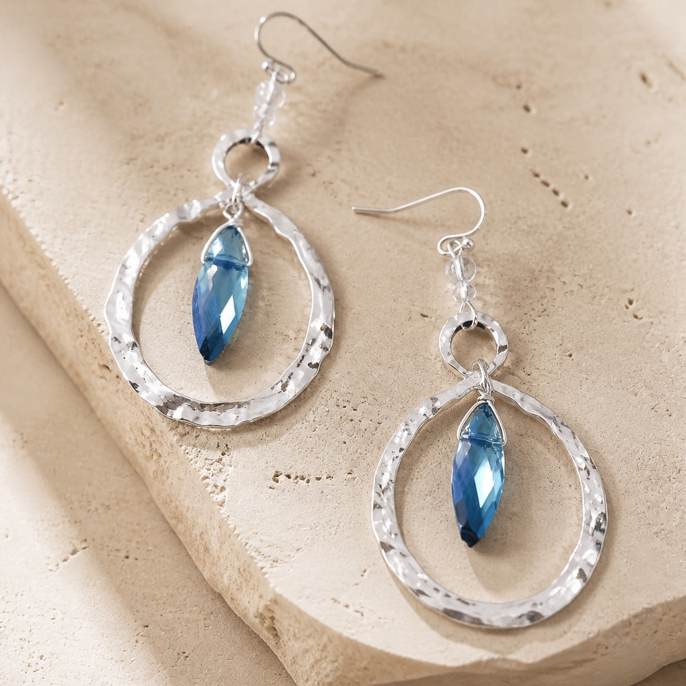 Bohemian Moonstone Silver Earrings