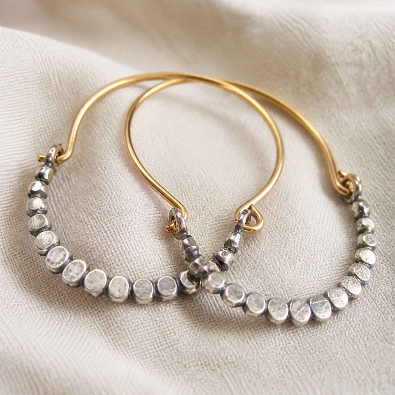 Handcrafted Two Tone Earrings