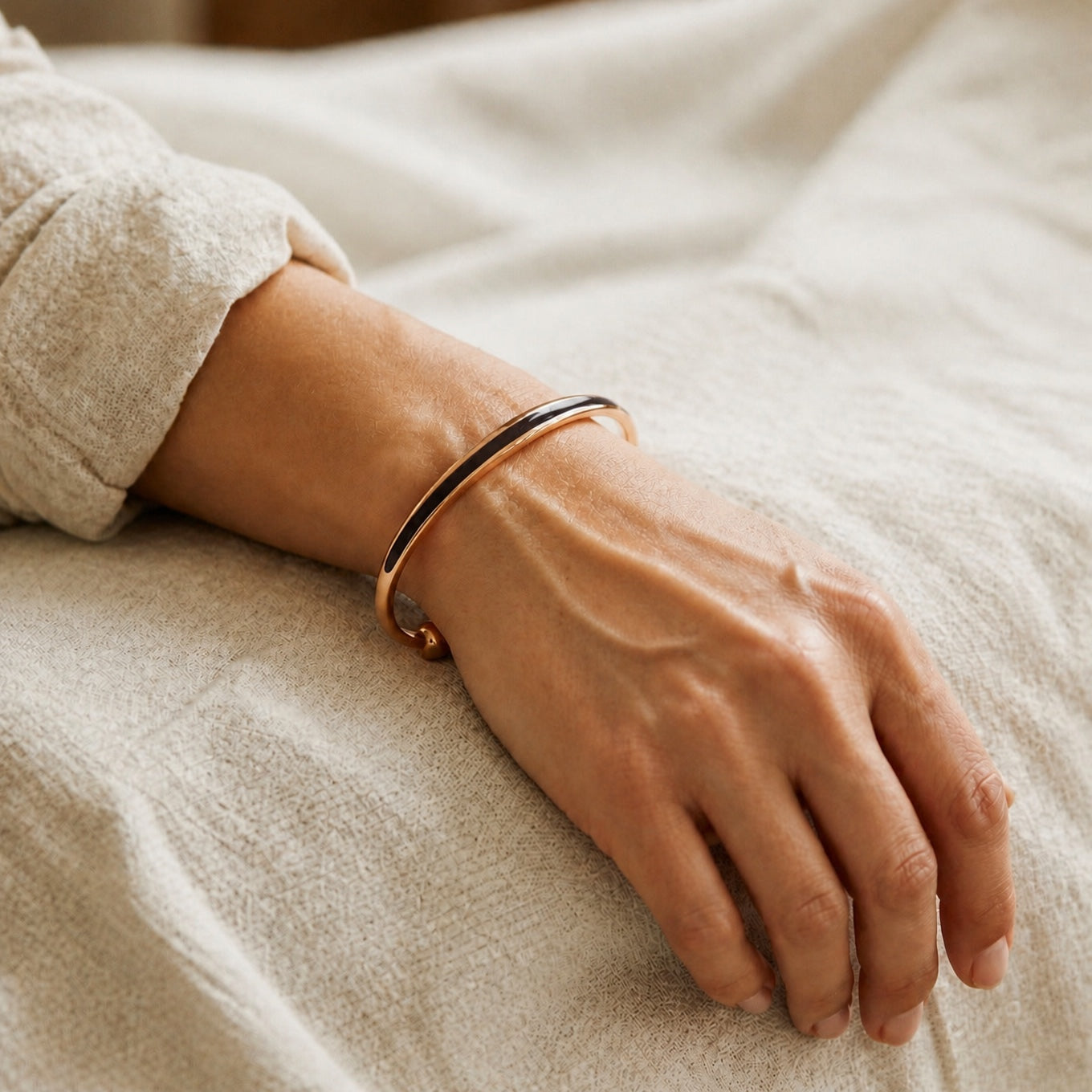Verdant Jade Copper Bracelet
