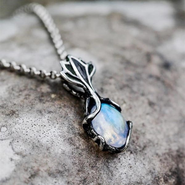 Radiant Lotus Silver Necklace