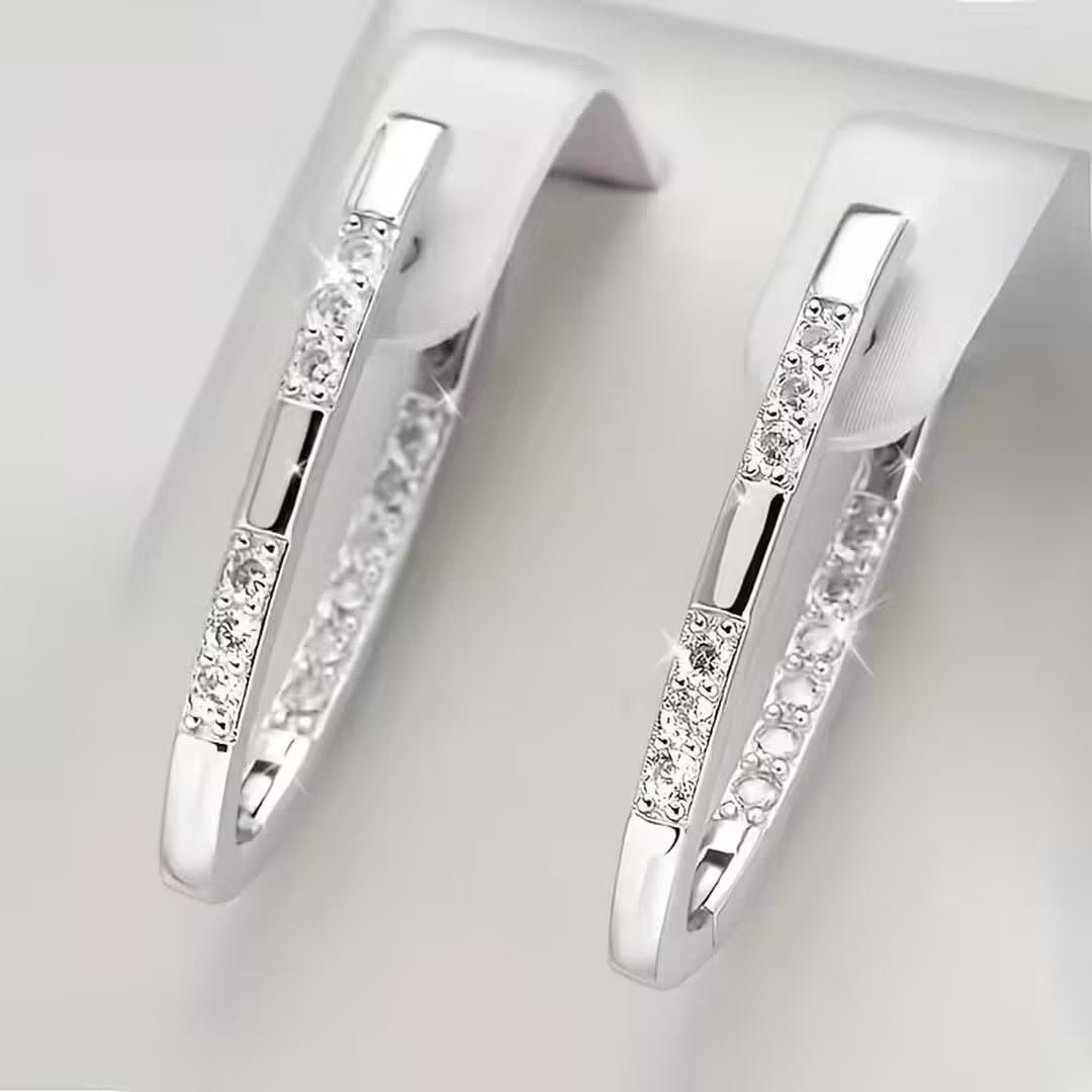 Sophisticated Earrings with Zirconia Stones