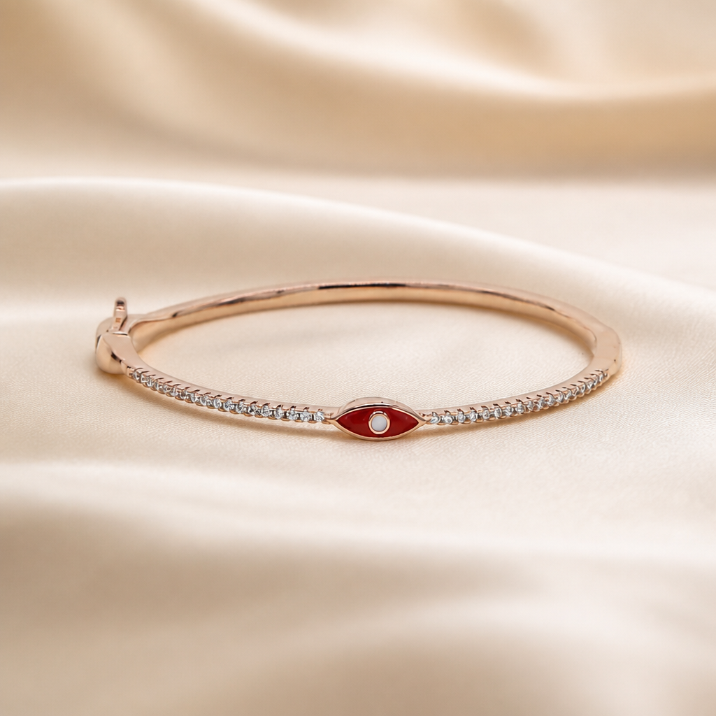 Enamel Eye Charm Bracelet
