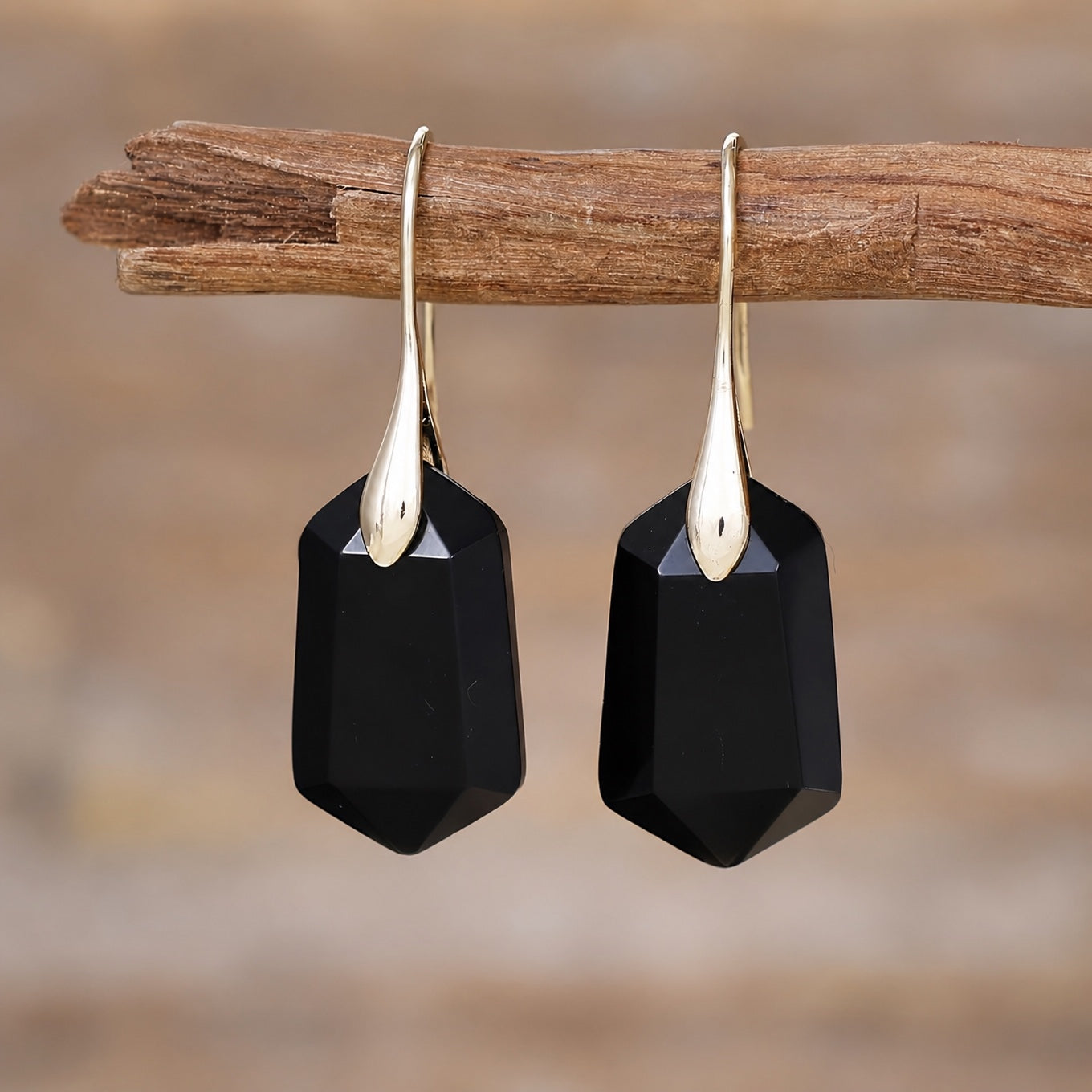 Artisan Faceted Quartz Drop Earrings