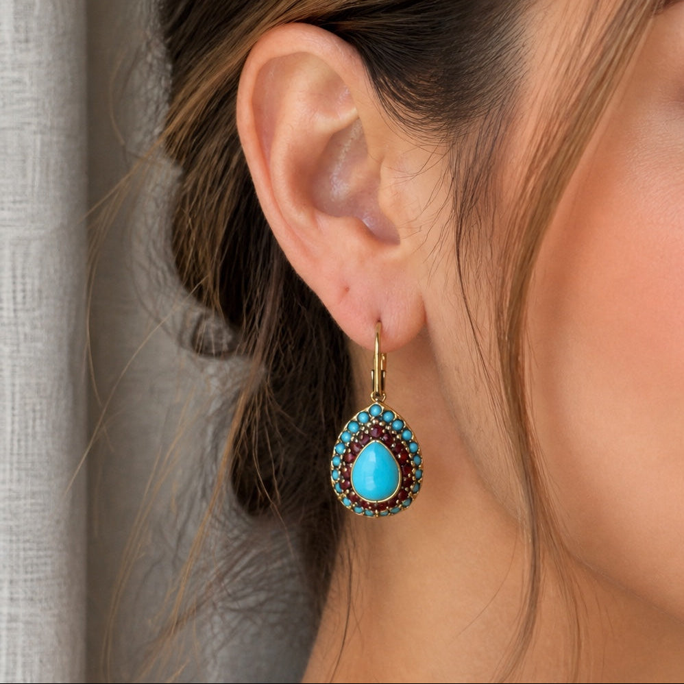 Vintage Crystal Teardrop Earrings