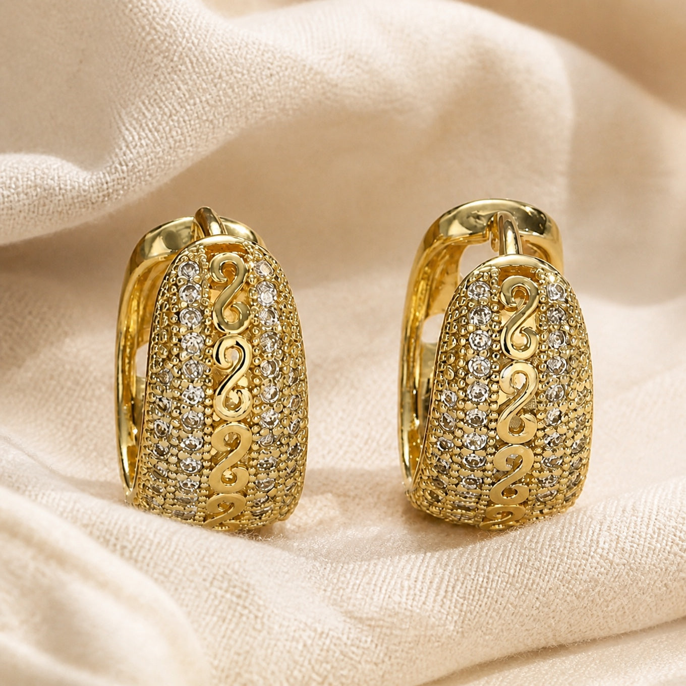 Gold Plated Bohemian Bead Earrings