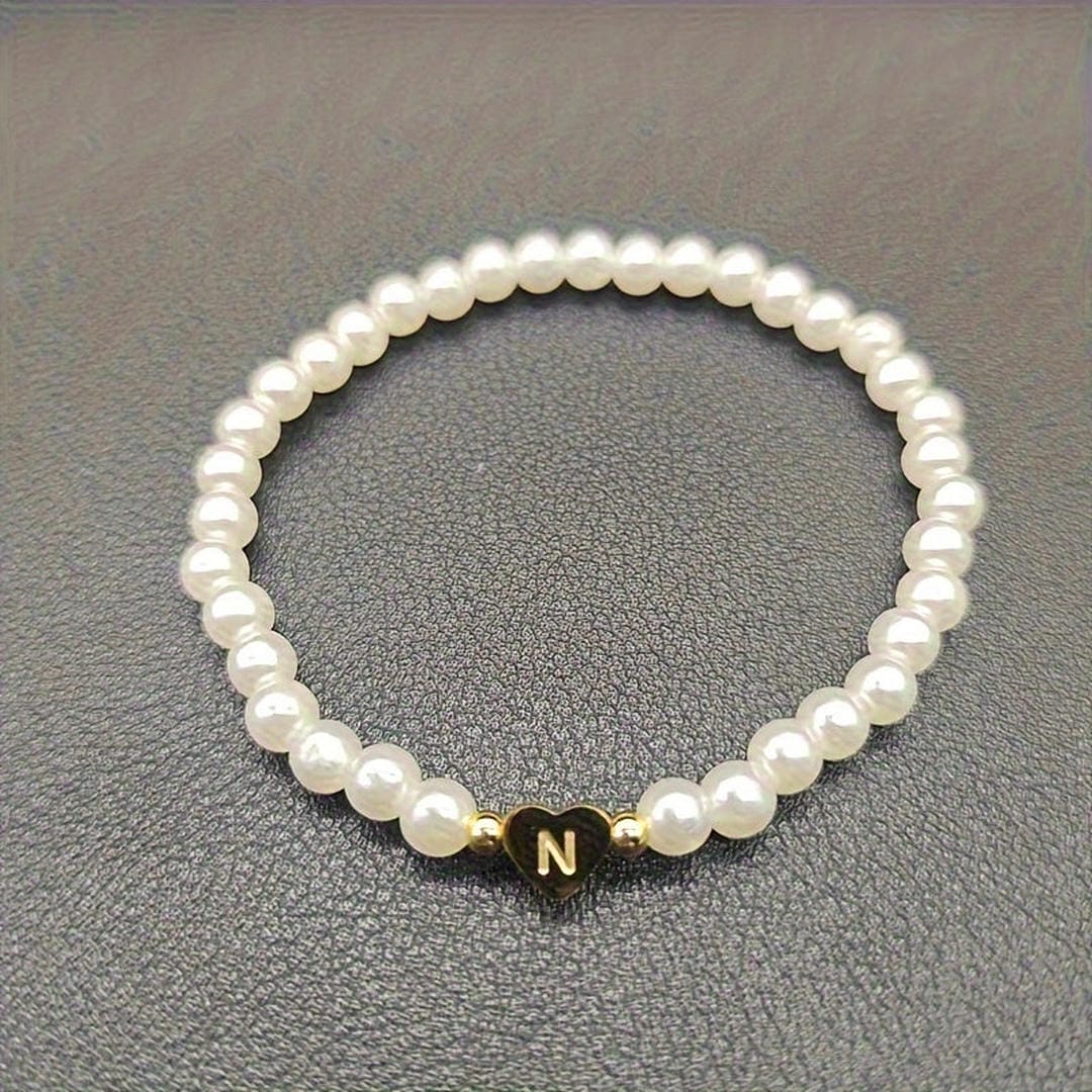 A-Z Pearl Beaded Bracelet