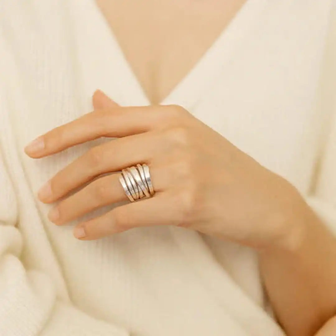 Vintage Thick Layer Silver Ring