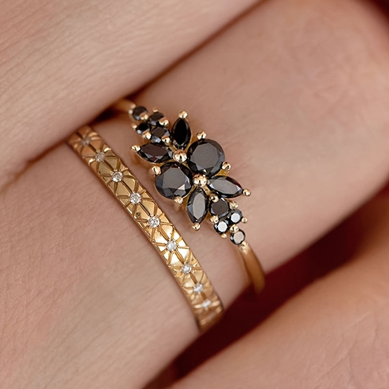 Minimalist Onyx Band Rings