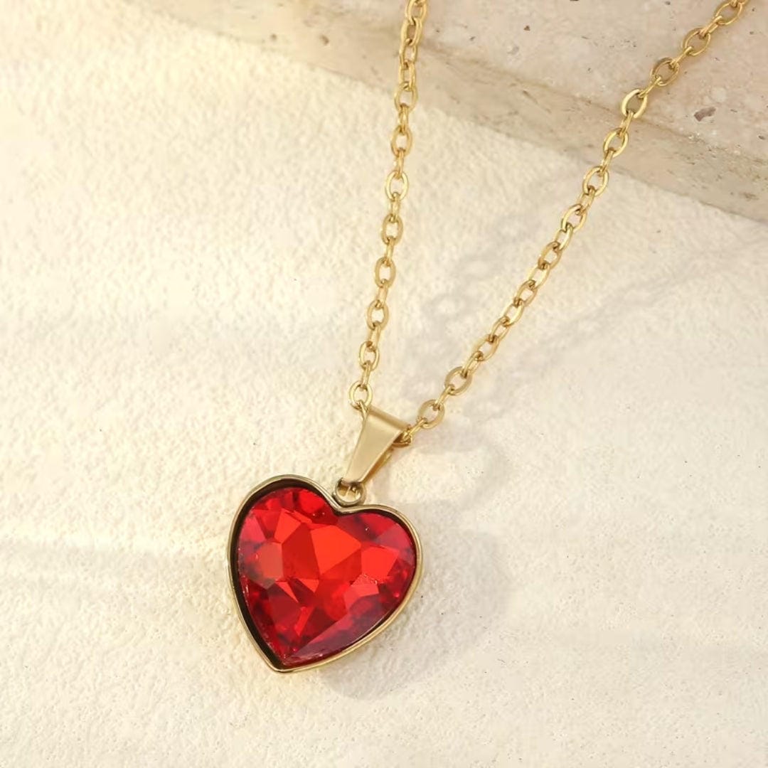 Emerald Heart Pendant Necklace