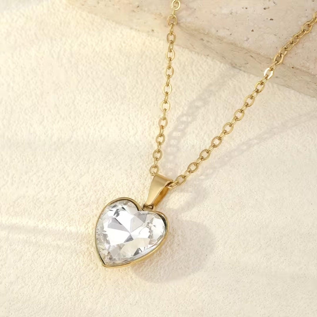 Emerald Heart Pendant Necklace