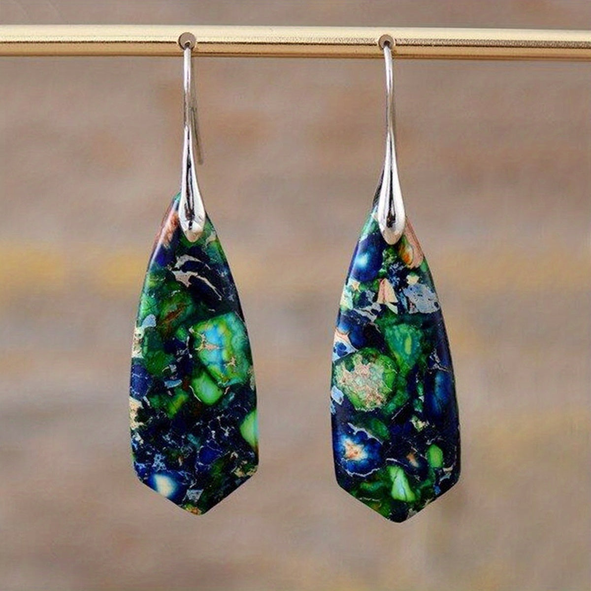 Vibrant Bohemian Imperial Stone Earrings