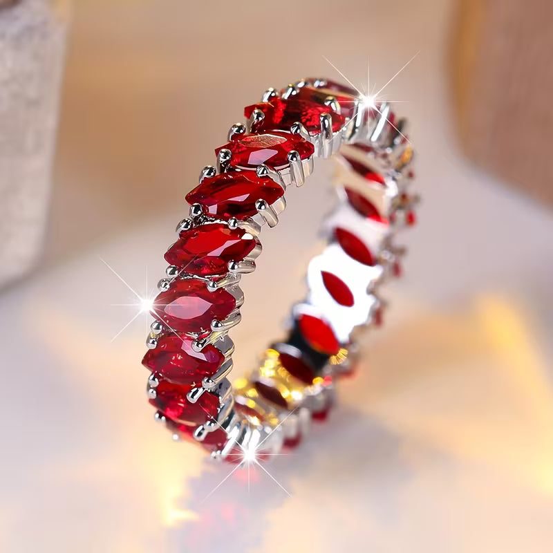 Ruby Inlay Gold Ring