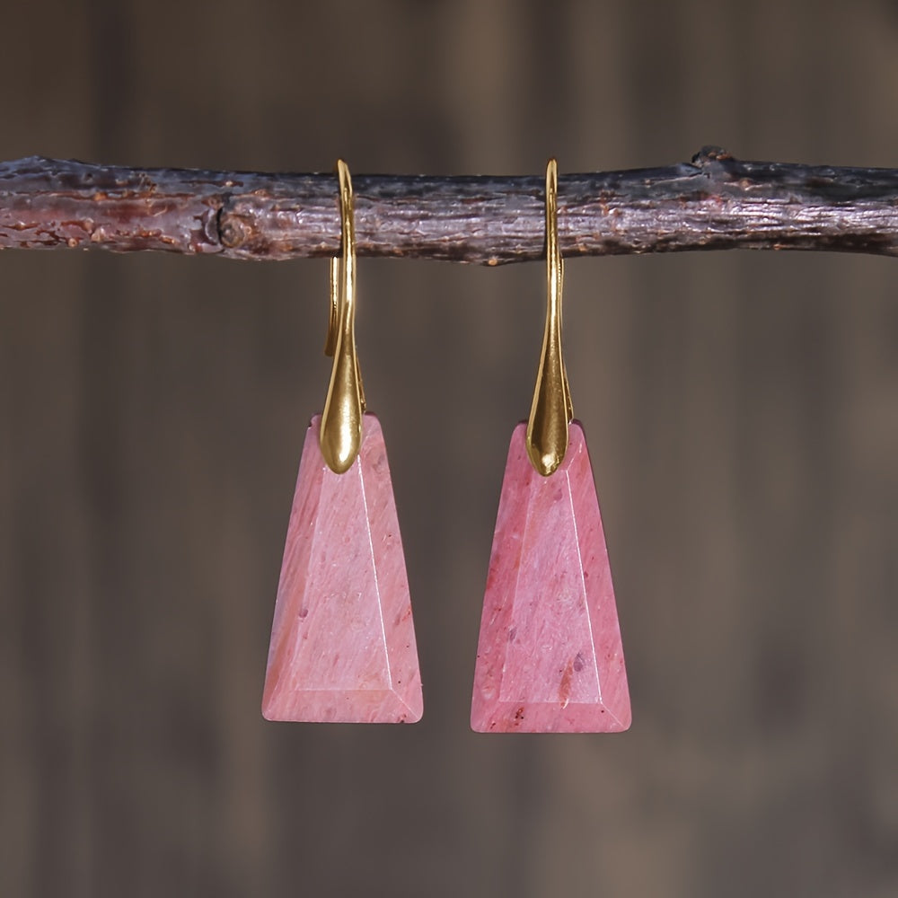 Boho Geometric Stone Drop Earrings