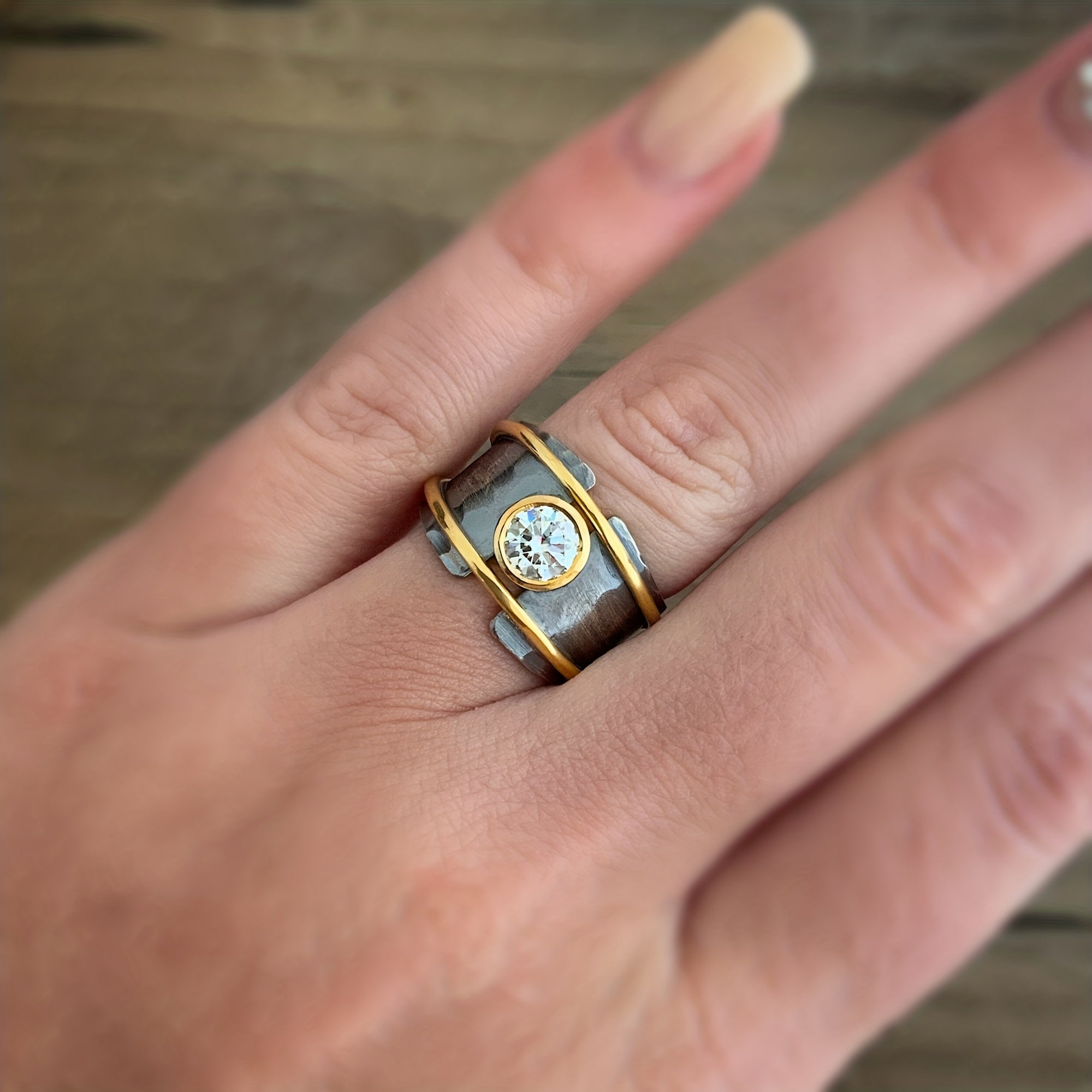 Handcrafted Western Zirconia Ring