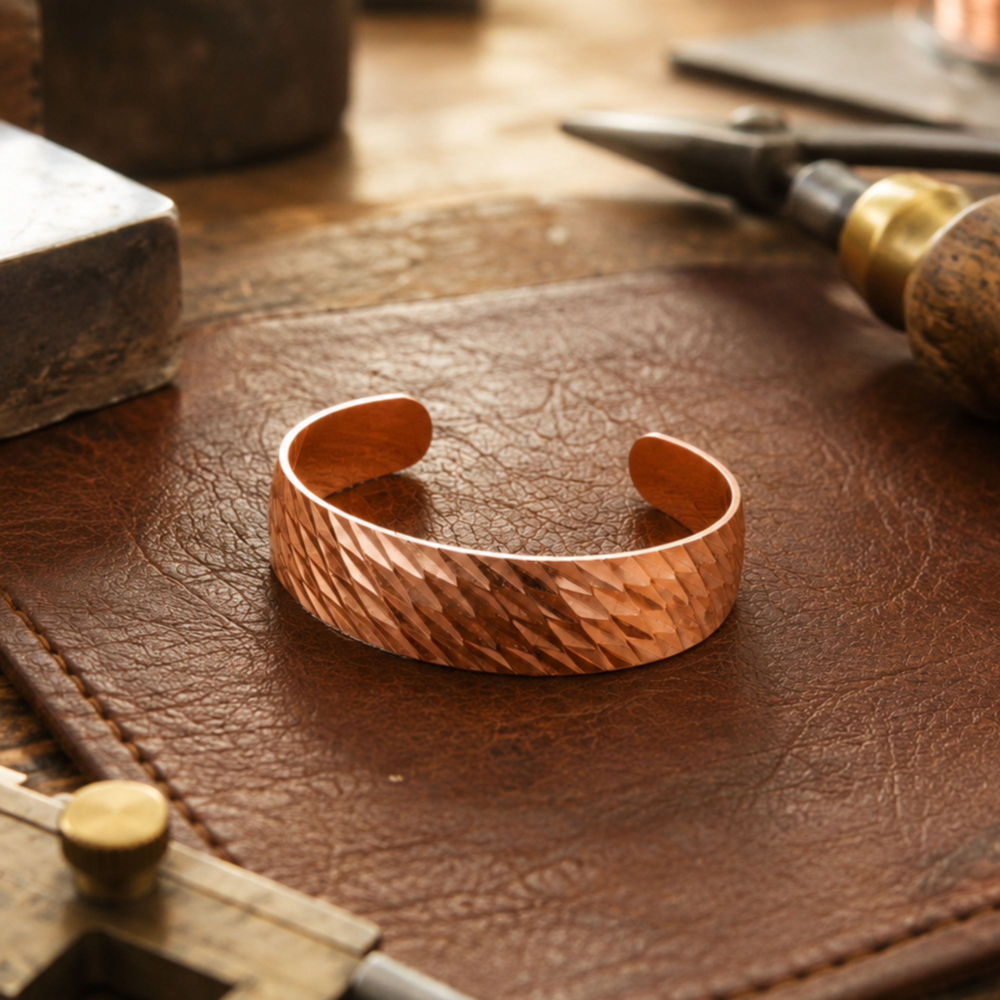 Facet Copper Bracelet