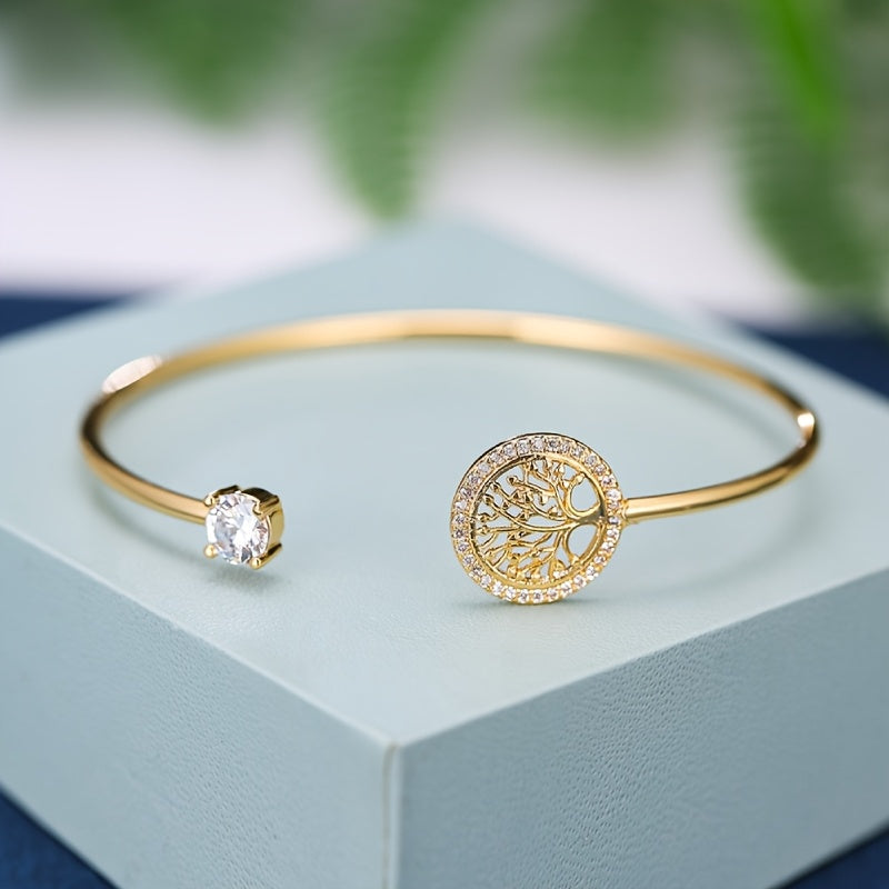 White Gold Tree of Life Bracelet