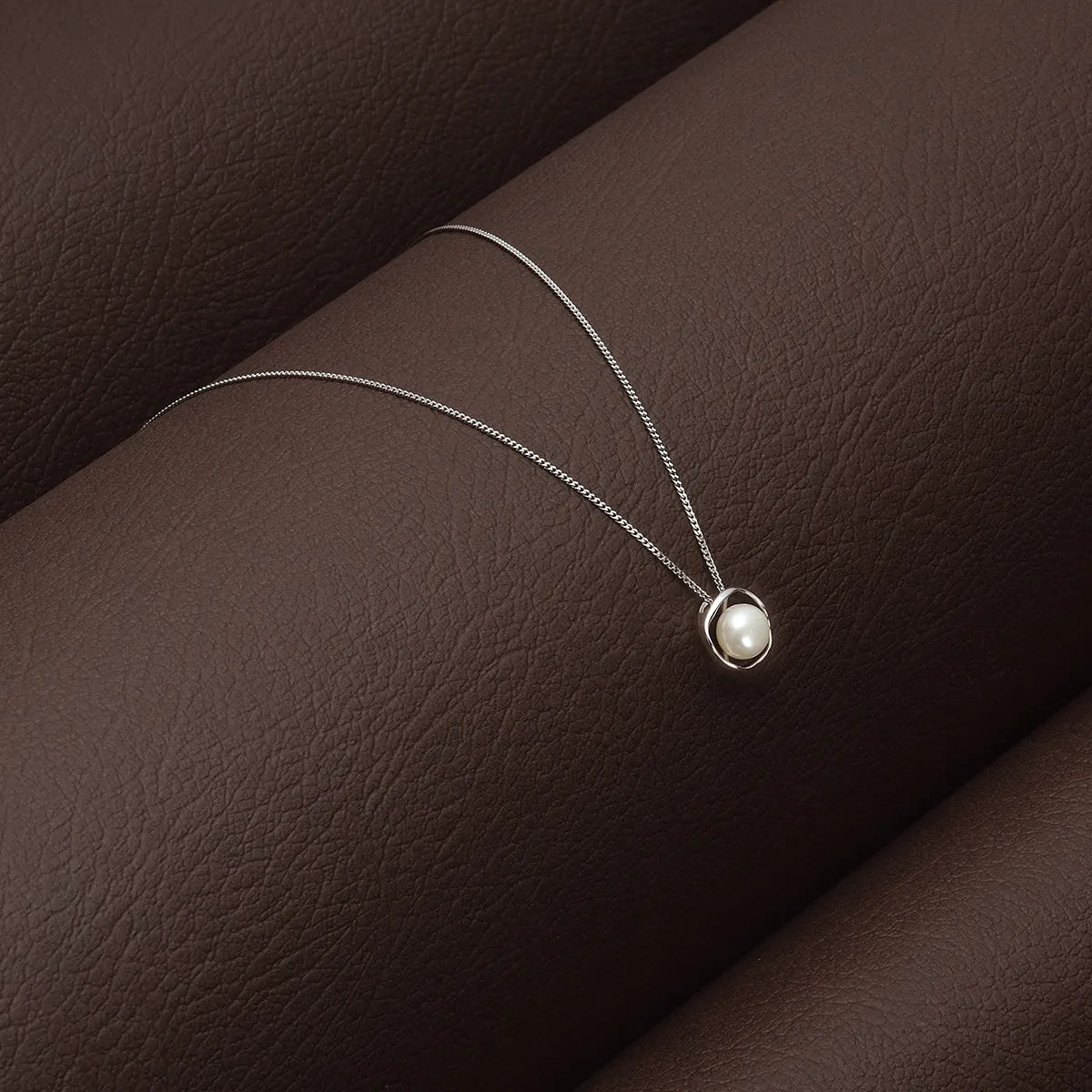Minimalist Floating Pearl Pendant
