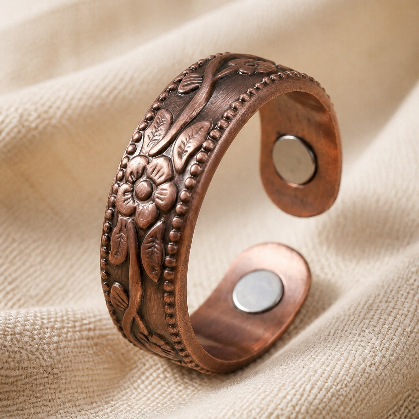 Copper Blossom Statement Ring