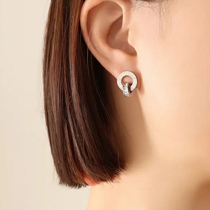 Infinity Bound Circle White Gold Set