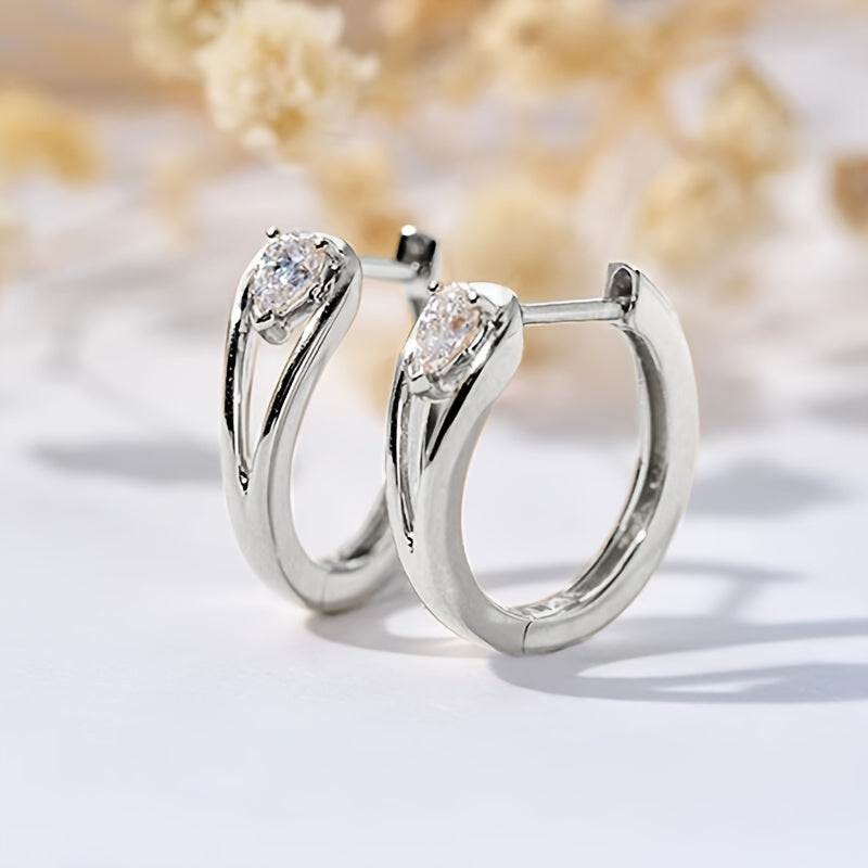 Radiant Zirconia Timeless Earrings
