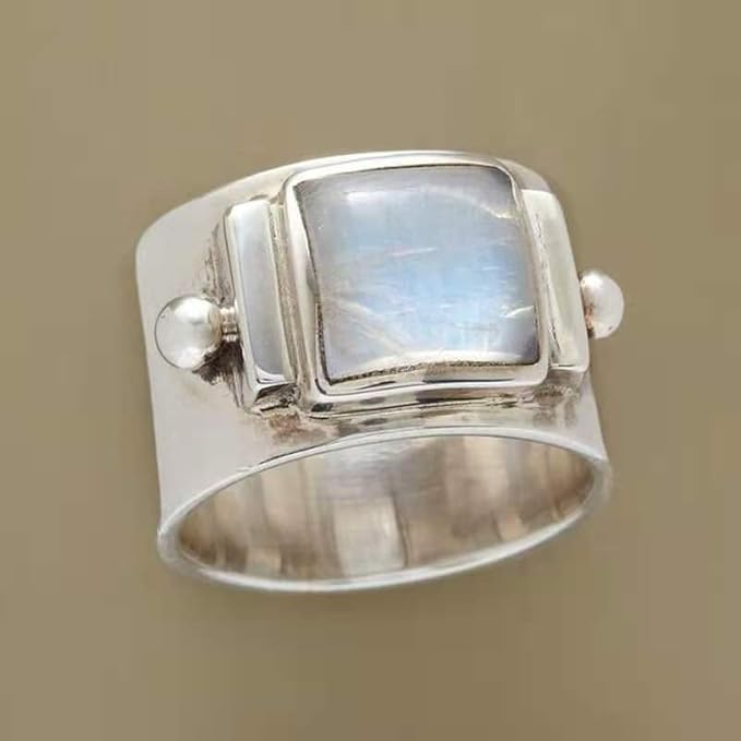 Retro Boho Moonstone Ring