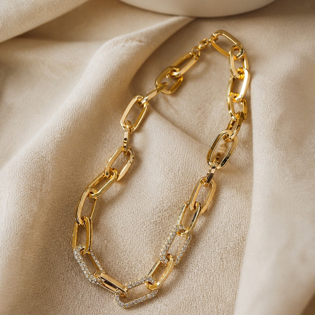 Gilded Gold Collar Necklace