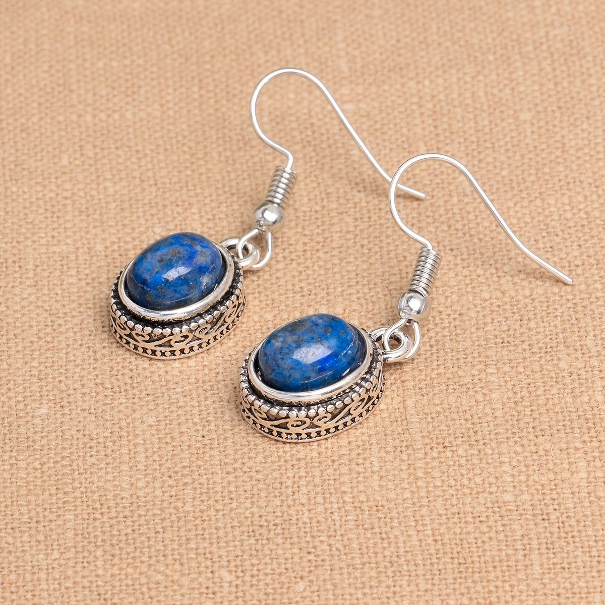 Opulent Oval Pearl Sterling Earrings